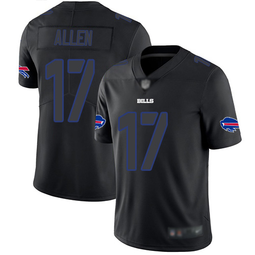 Men Buffalo Bills 17 Josh Allen Limited Black Rush Impact NFL Jersey